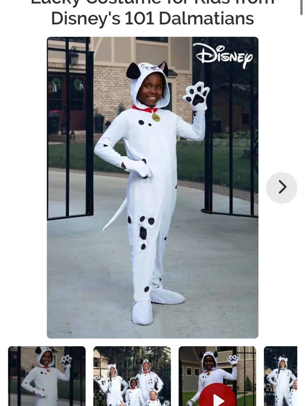 Dalmatian Spot Kids Halloween Costume - White & Black Plush Onesie